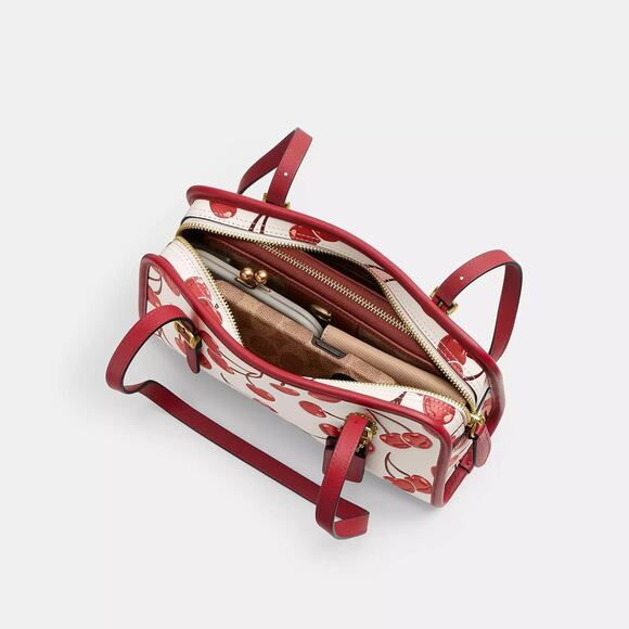 ❤️ Coach Swing Zip Bag With Cherry Print - Picture 4 of 9